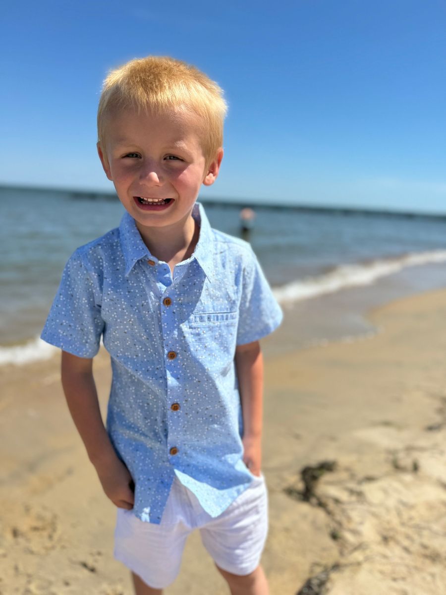 Newport Blue Floral Woven Shirt