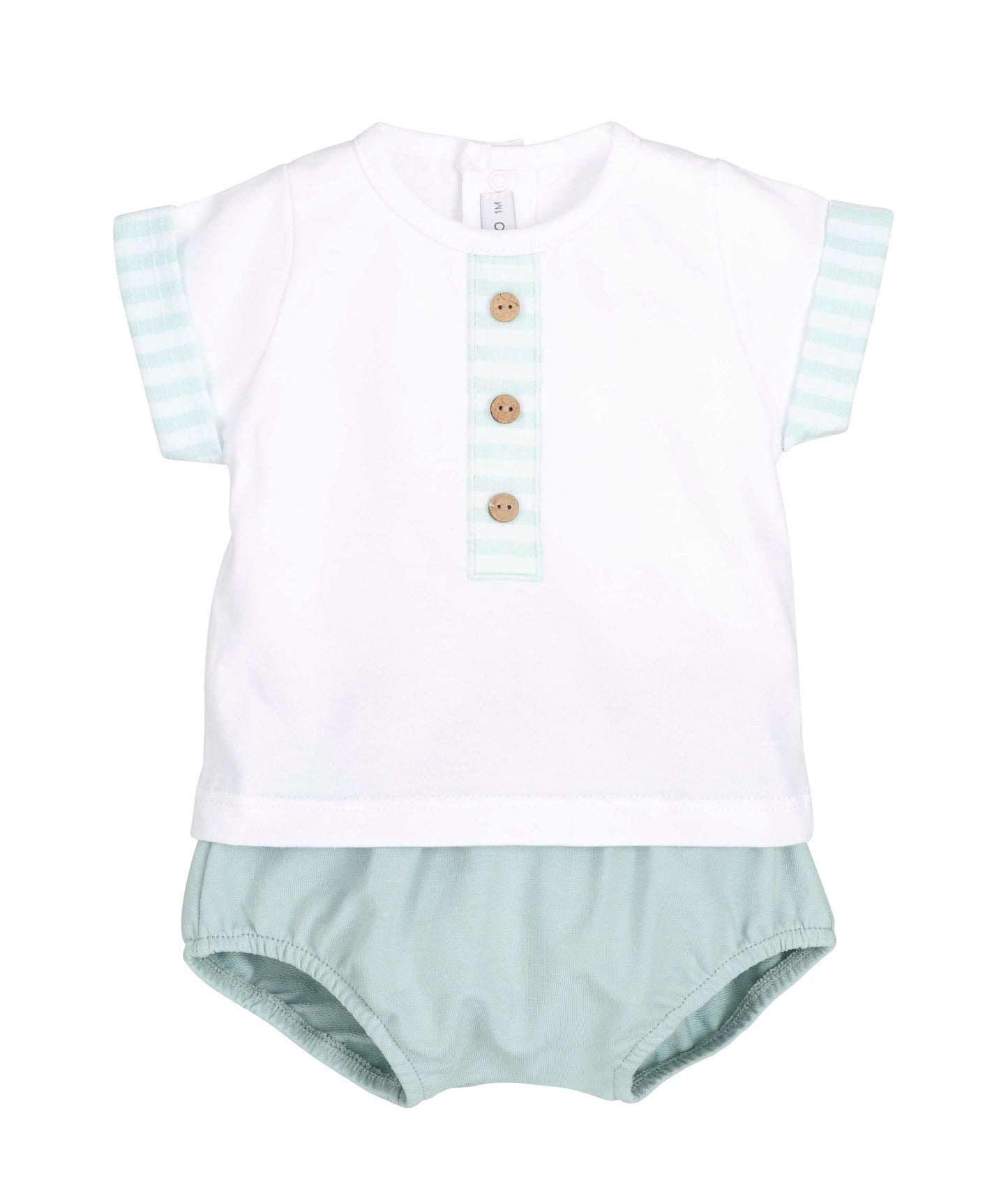 Bundi Baby Boy Bloomer Set – Mint Green
