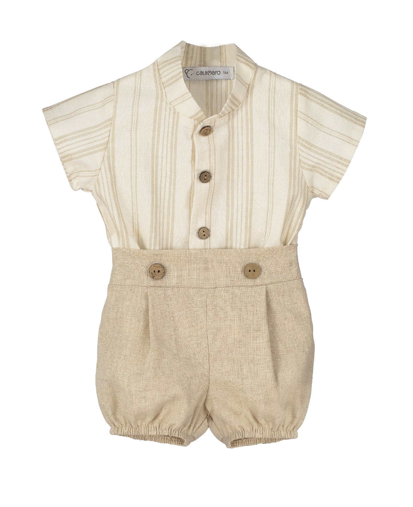 Excellentt Ajedrea Linen Set – Made in Spain (6–24 Months)