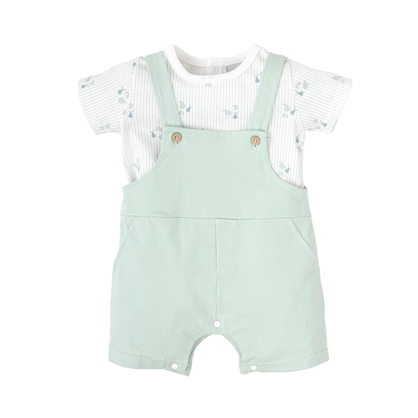 Fantasia Cotton-Knitted T-Shirt & Dungaree Set