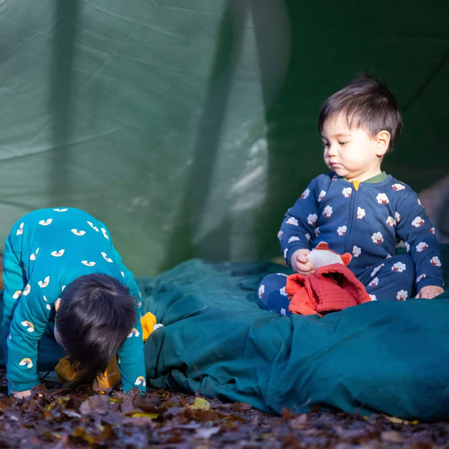 Sleeping Sheep Zip Organic Babygrow – 100% Organic Cotton (Newborn–18 Months) | Little Green Radicals