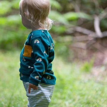 Turqoise Rainbows Organic T-Shirt & Jogger Playset