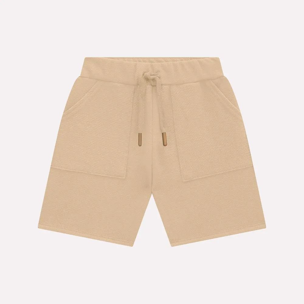 Boys' Tropical Surfing Bermuda Set – Khaki & White | Milon (2–14 Years)