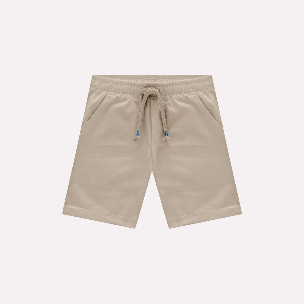 Boys' White Polo Shirt & Khaki Bermuda Set – Milon