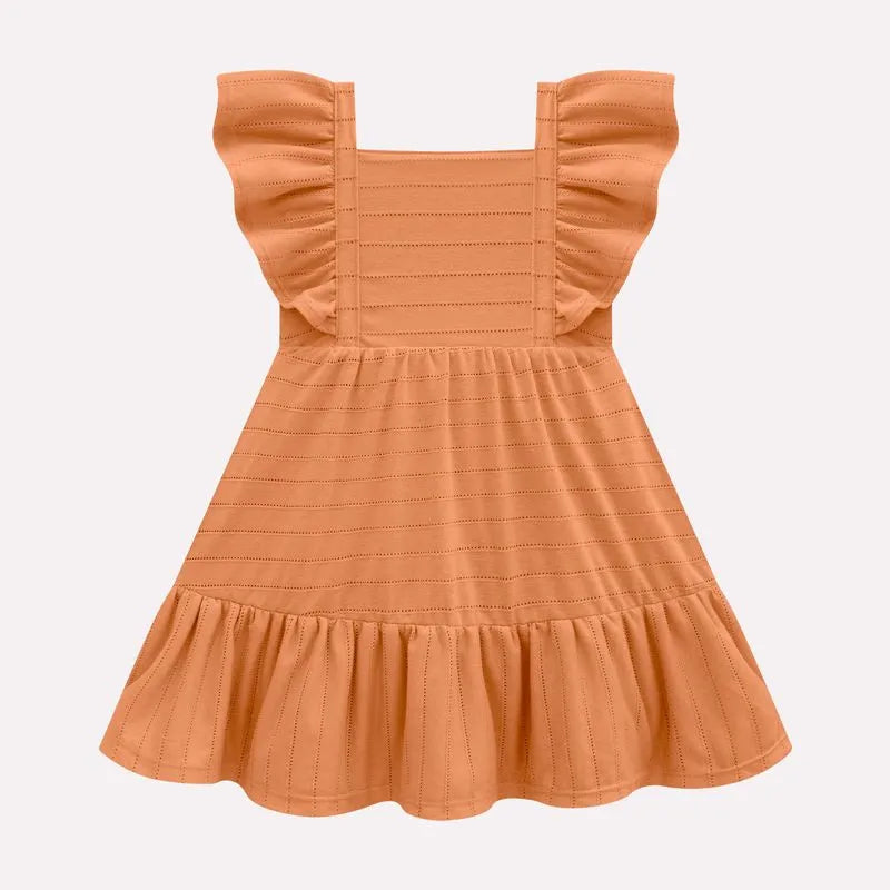 Girls’ Dandelion Orange Dress – Milon |Baby to Little Girls