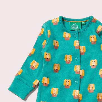 Little Dogs Organic Babygrow – Little Green Radicals (Newborn to 18M)