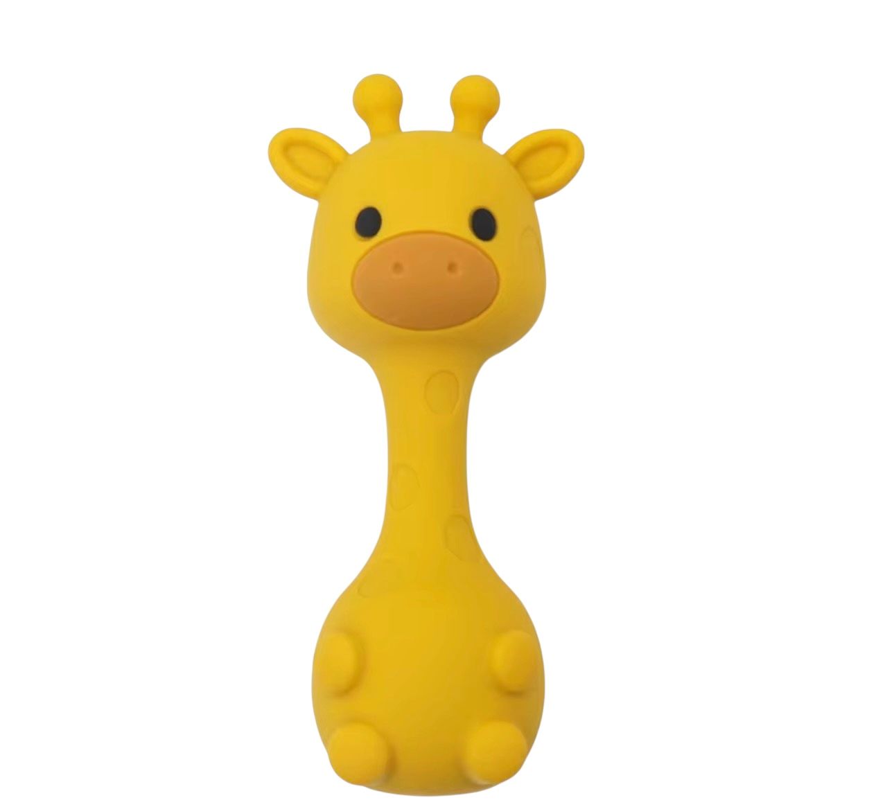 Mustard Giraffe Silicone Rattle