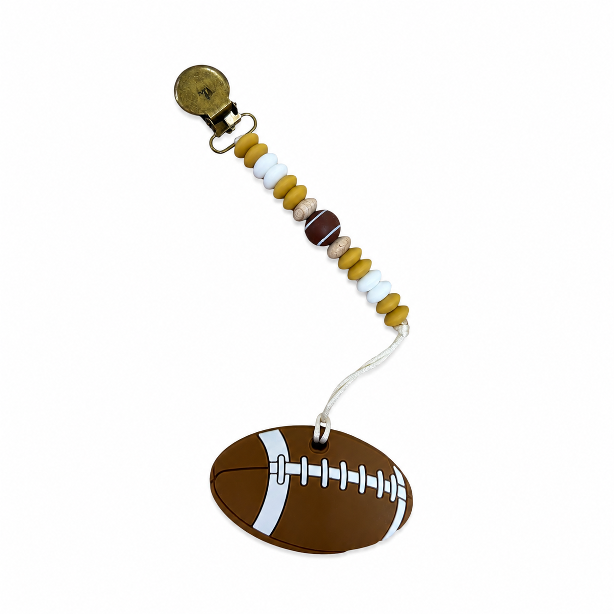 Football Pacifier Toy & Silicone Teether Set