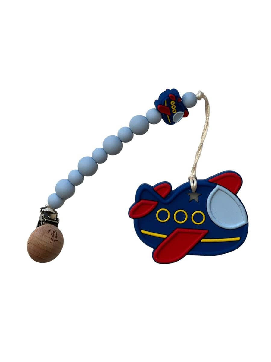 Airplane Blue Teether & Clip Bundle - Nico