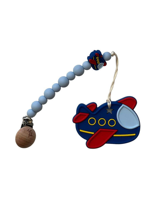Airplane Blue Teether & Clip Bundle - Nico