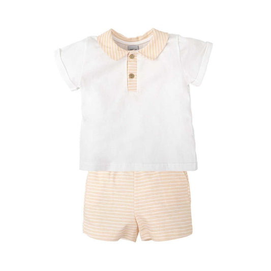 Aura Boys 100% Cotton Knitted T-Shirt & Shorts Set – (2–4 Years)