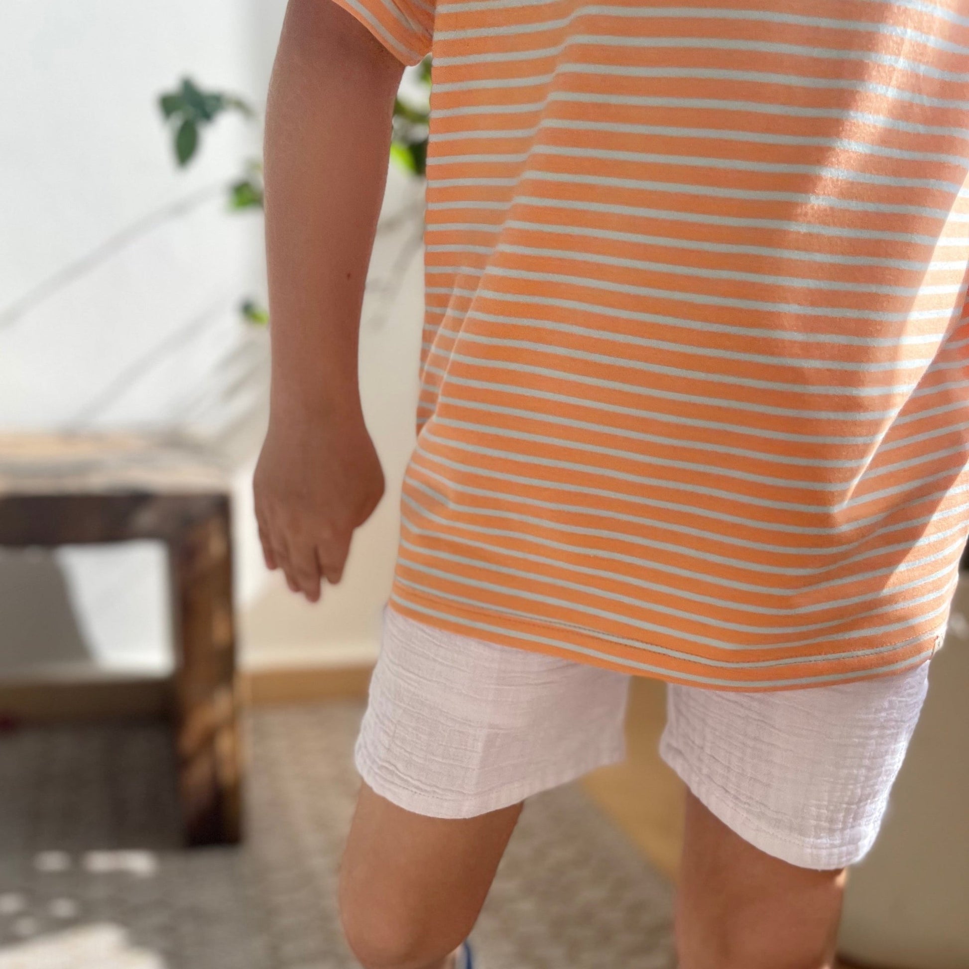 CREW white gauze shorts - Nico