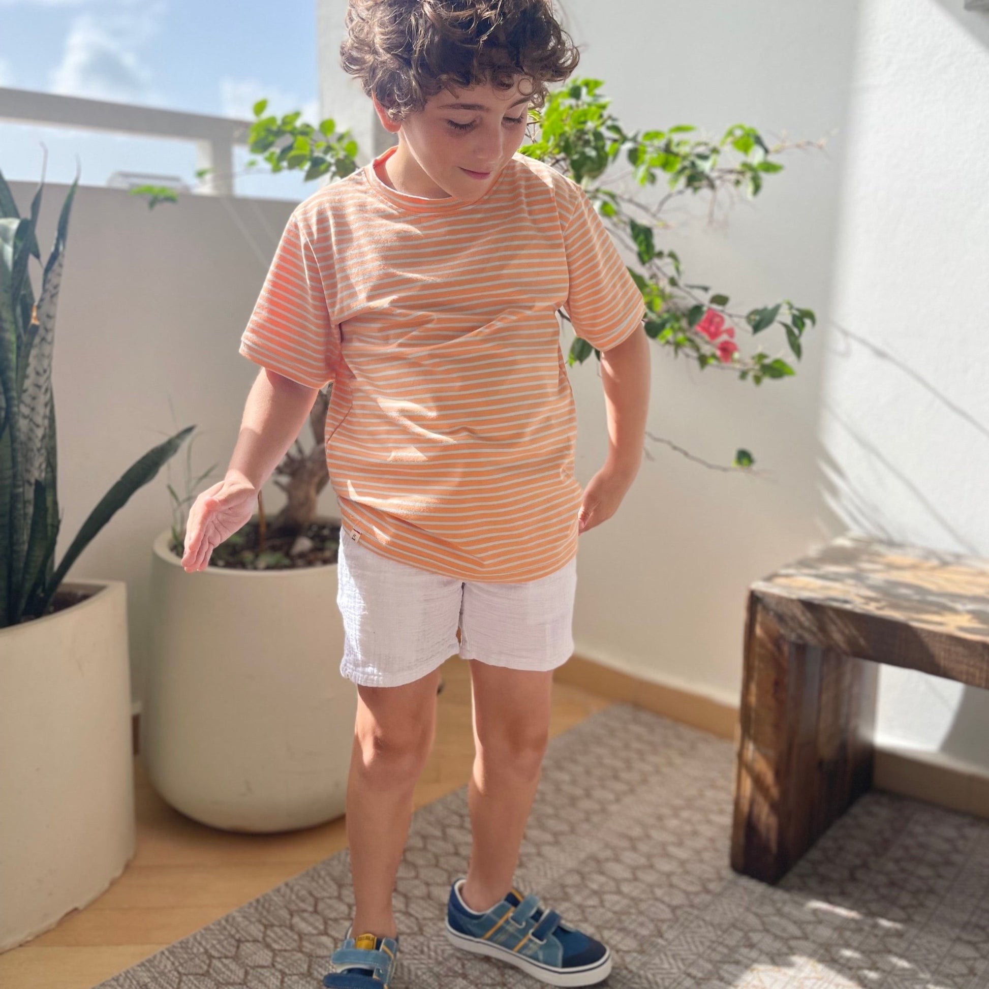 CREW white gauze shorts - Nico