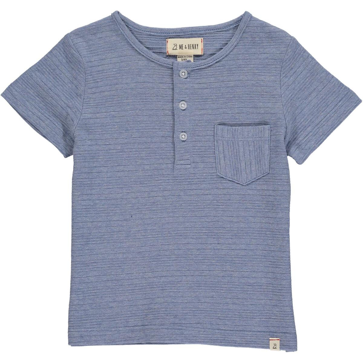DODGER blue ribbed henley - Nico