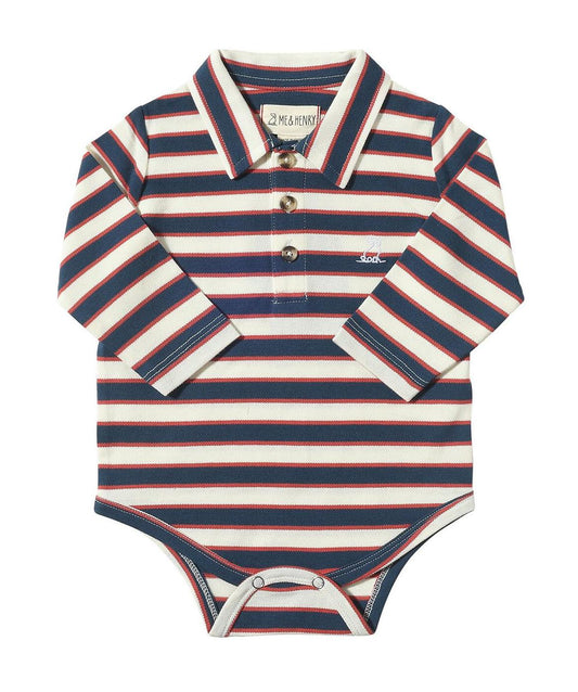 SEYMOUR piqué polo onesie