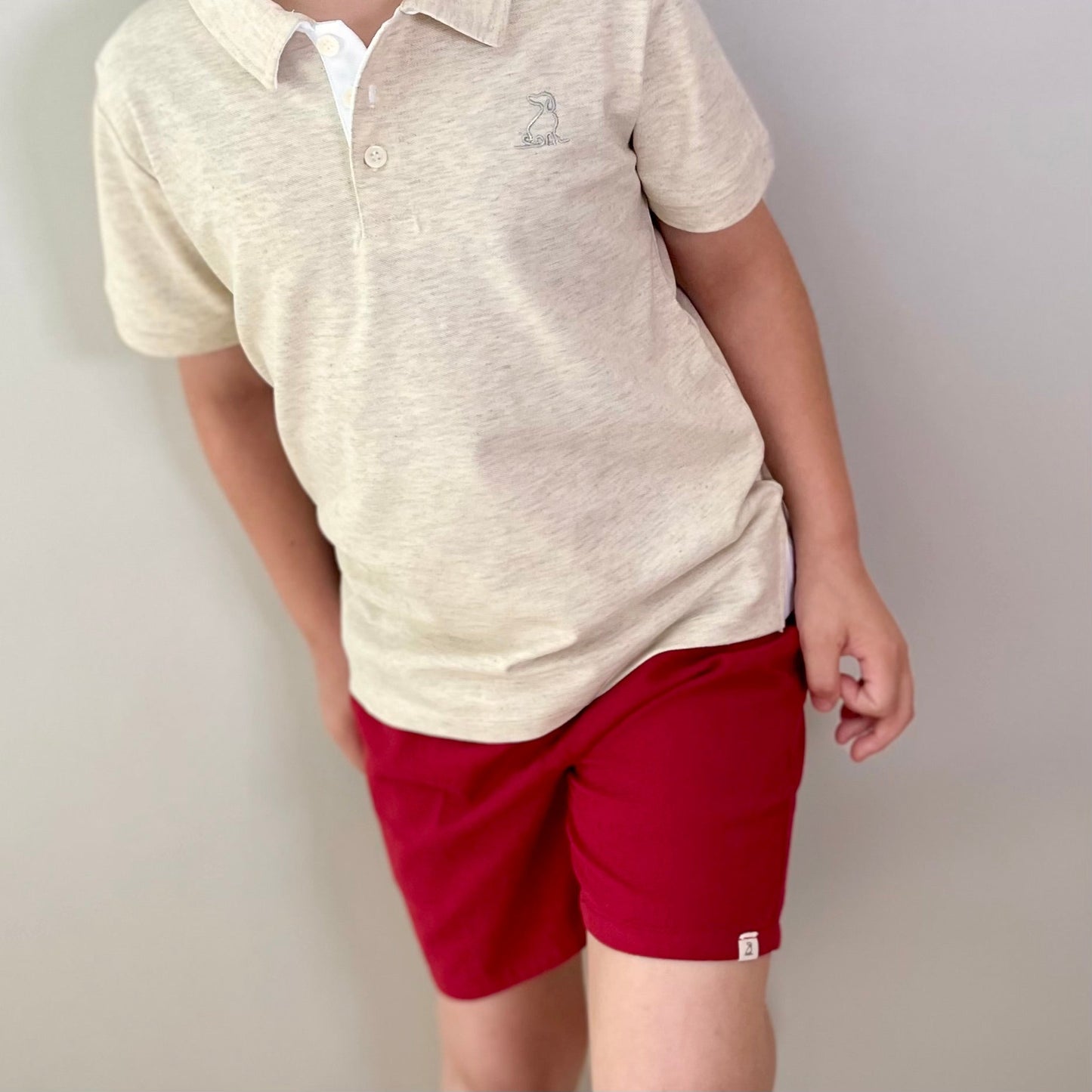 HUGO burgundy twill shorts - Nico