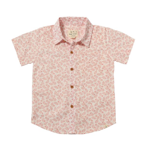 NEWPORT coral floral woven shirt