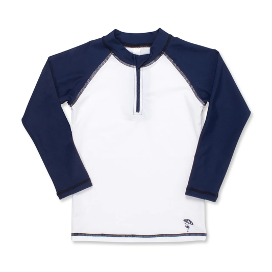 UPF 50+ Navy/ White Longsleeve Rashguard