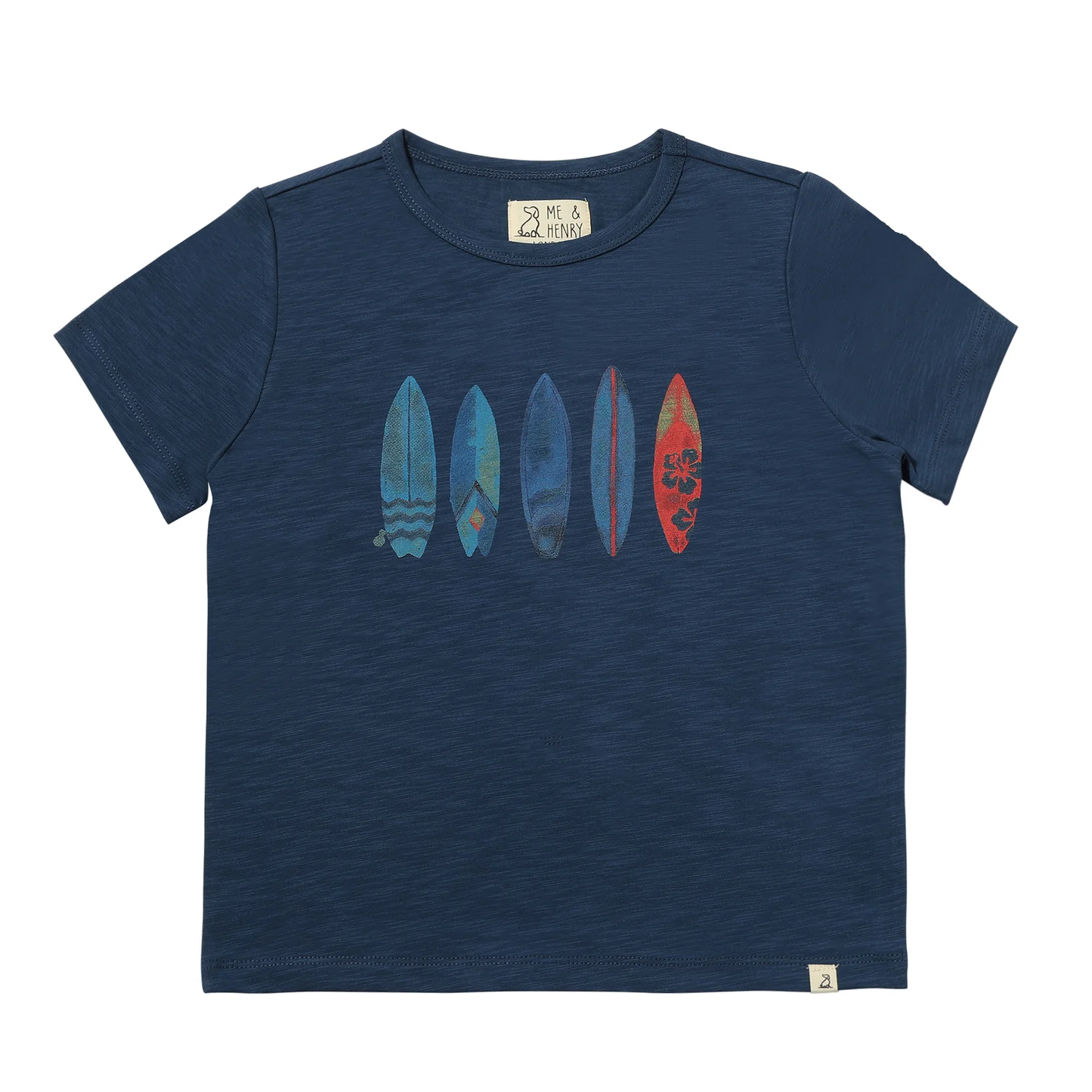 FALMOUTH navy surfboard printed tee