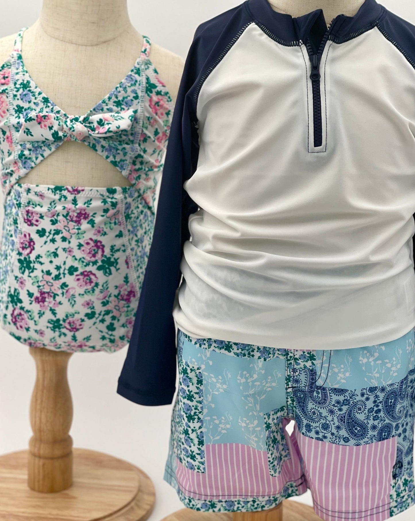 UPF 50+ Navy/ White Longsleeve Rashguard - Nico