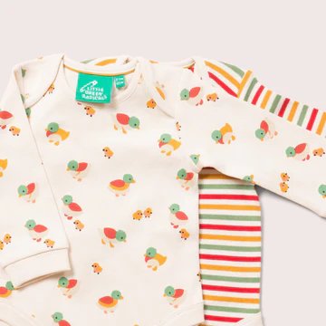 Weather For Ducks Organic Baby Bodysuit Set - 2 Pack - Nico