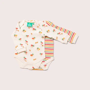 Weather For Ducks Organic Baby Bodysuit Set - 2 Pack - Nico