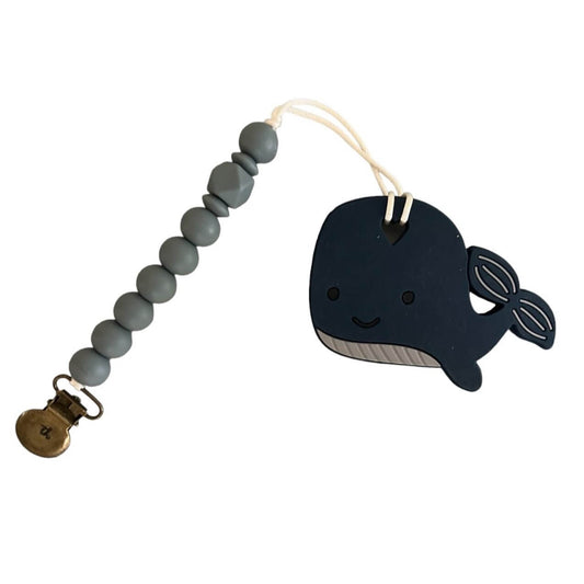 Whale Teether & Clip Bundle - Nico