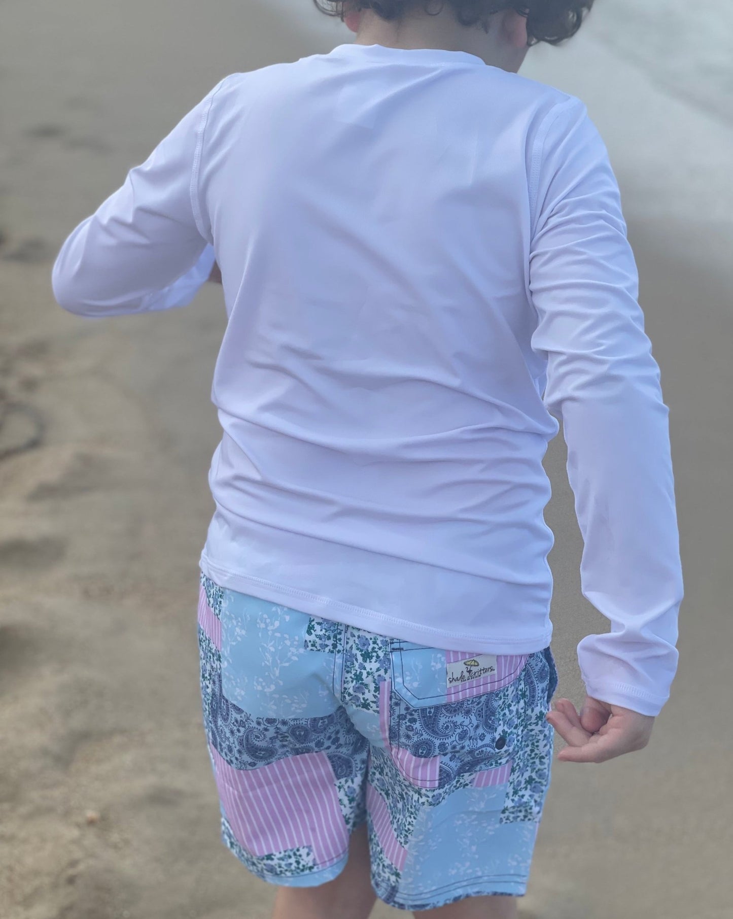 White Long Sleeve UPF 50+ Rash Guard - Nico