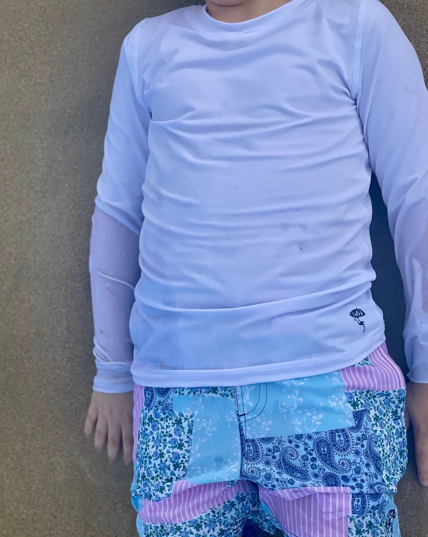 White Long Sleeve UPF 50+ Rash Guard - Nico