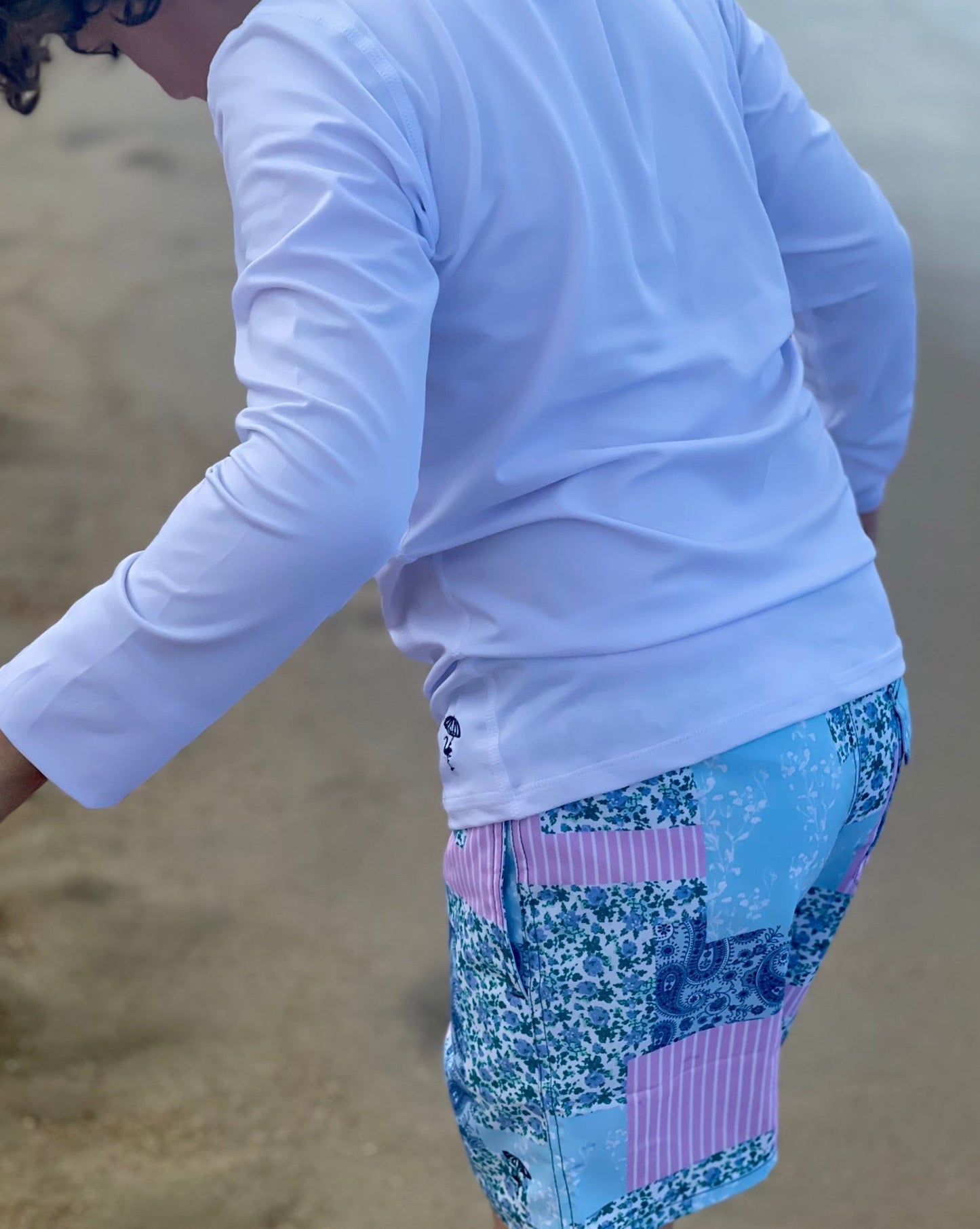 White Long Sleeve UPF 50+ Rash Guard - Nico