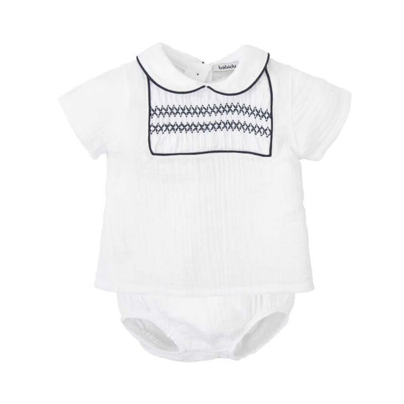 White Muslin Short Set - Nico