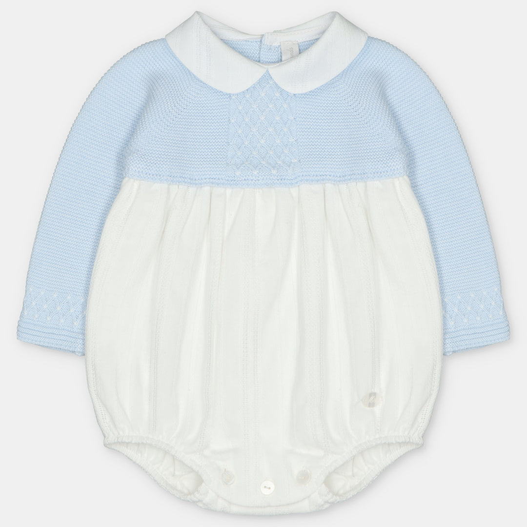 Blue &amp; Ivory Sweater Knit Short Romper – Martín Aranda