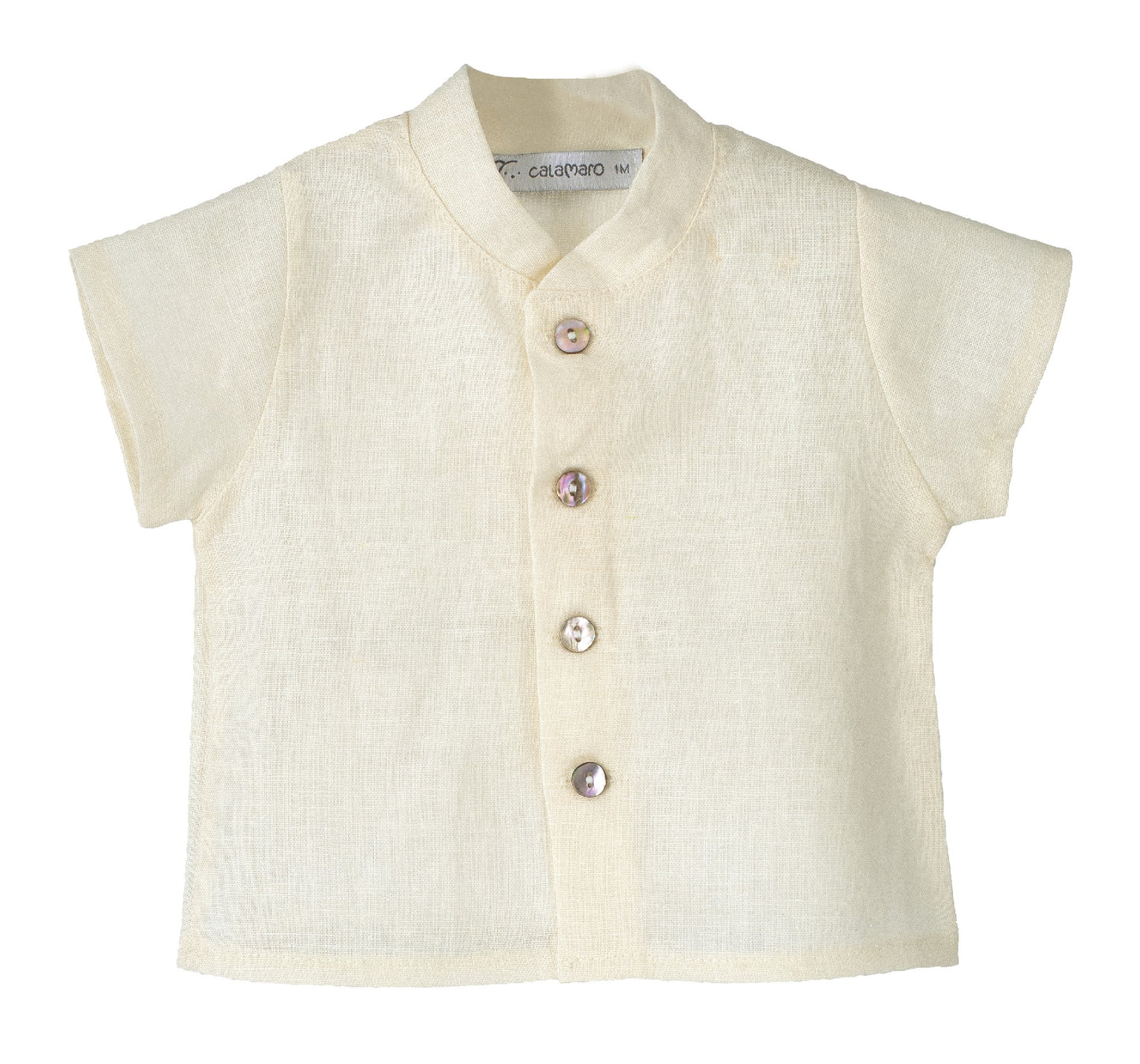 Excellente Célebes Set – Linen Shirt & Striped Shorts for Boys