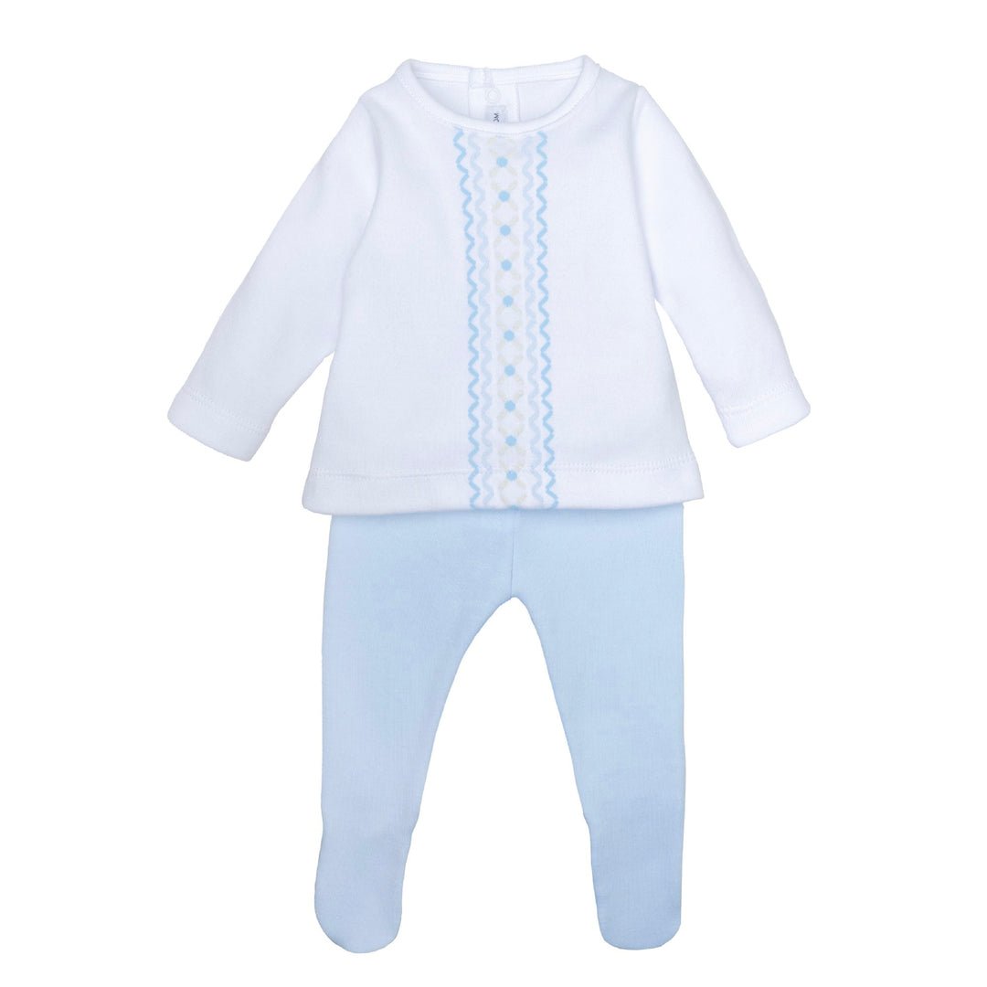 Antas Footed Pants Set - Light Blue | Calamaro Baby