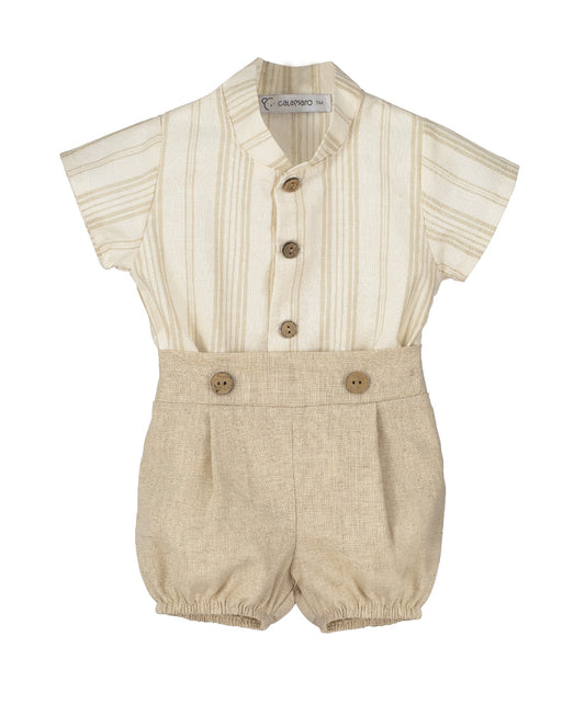 Excellentt Ajedrea Linen Set – Made in Spain (6–24 Months)
