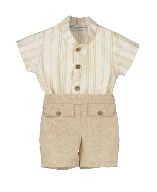 Excellentt Ajedrea Linen Set – Calamaro Baby | Made in Spain (3Y–4Y)