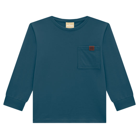Milon Cassio Blue Long Sleeve Tee