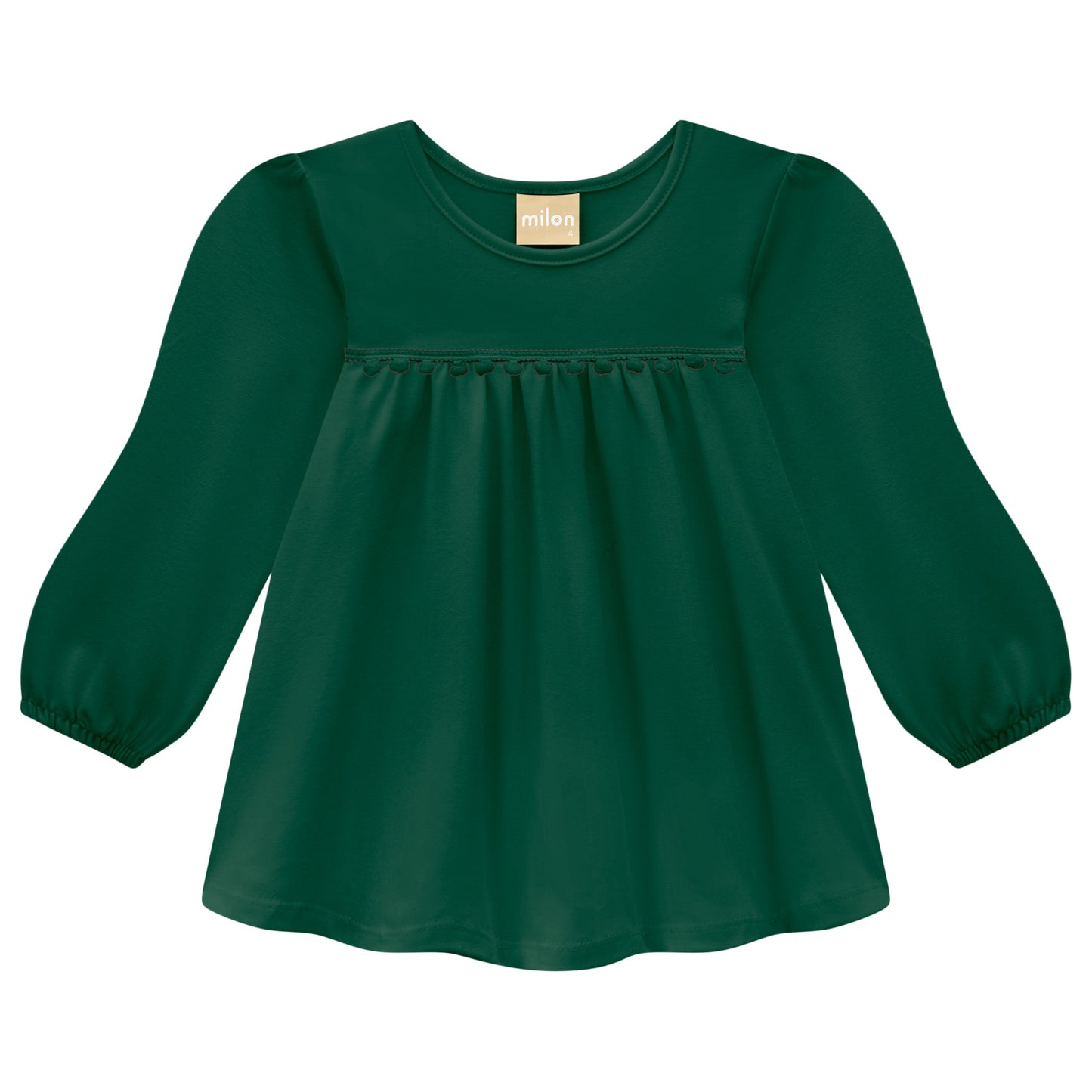 Milon Green Long Sleeve Blouse – Toddler to Big Girl