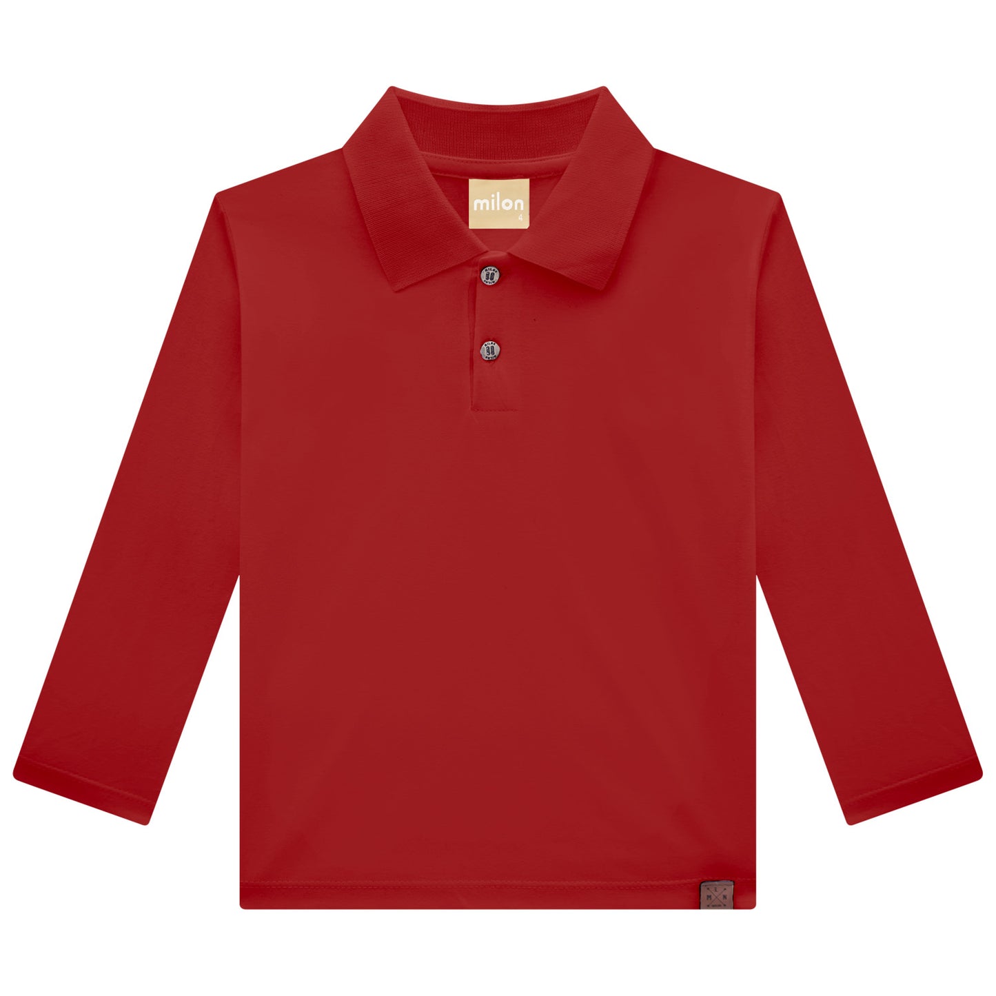 Milon Boys’ Long Sleeve Polo Shirt – Cranberry Red