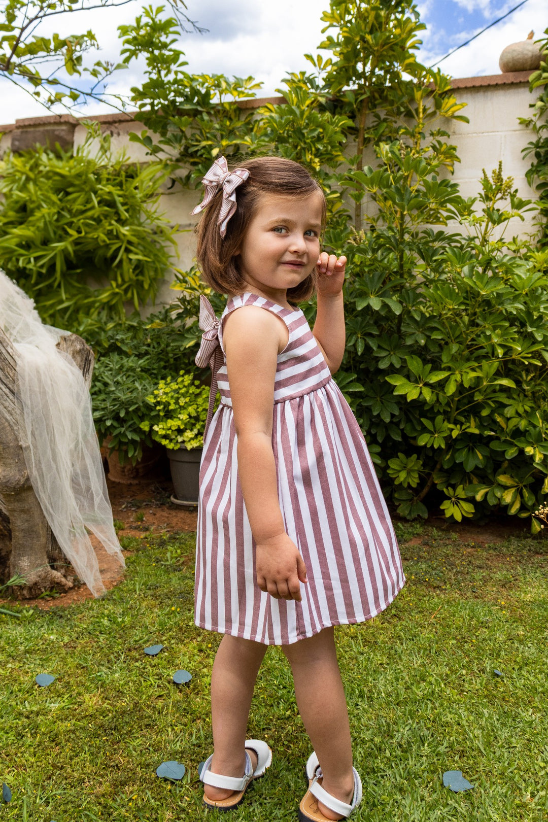 Bósforo Excellentt Striped Dress – Girls (12m–5y)