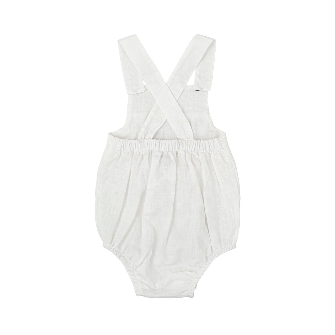 Claror Smocked Linen Romper for Baby Boys
