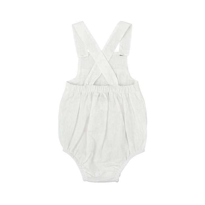 Claror Smocked Linen Romper for Baby Boys