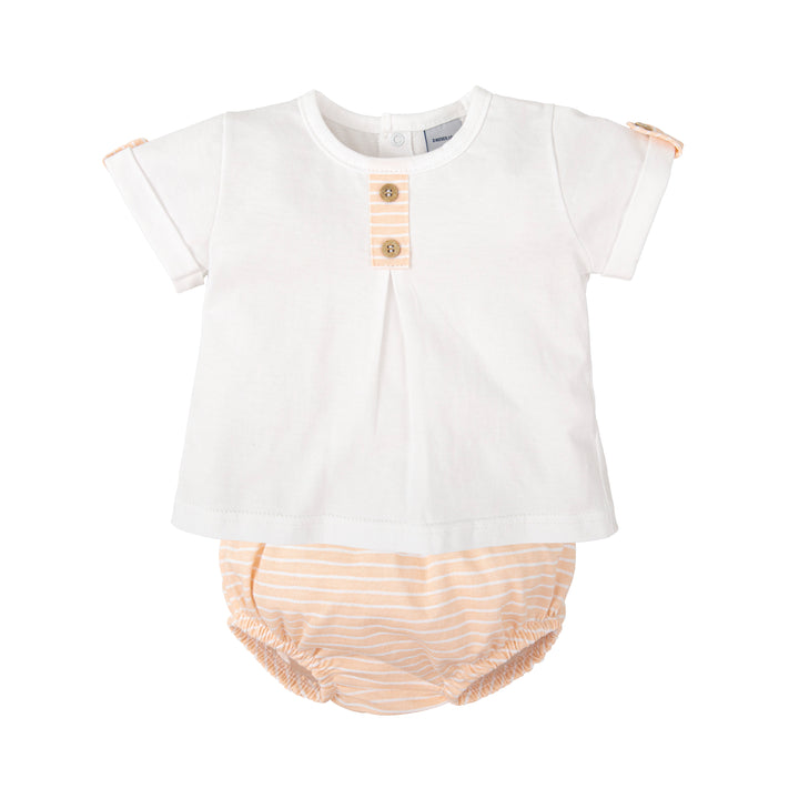 Aura Baby Boy Cotton Knitted T-Shirt &amp; Shorts Set – (3M–36M)