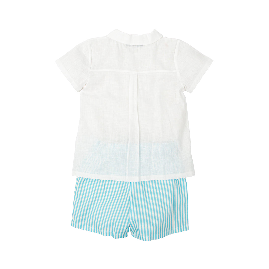 Melodia Boys Two-Piece Cotton Set | Shirt &amp; Trousers Outfit | Made in Spain (12M–8Y)