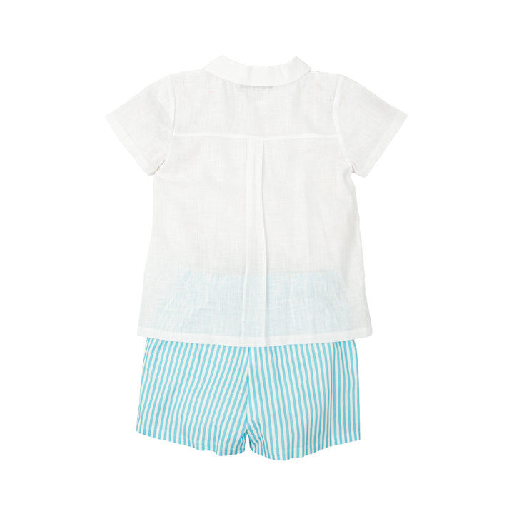 Melodia Boys Two-Piece Cotton Set | Shirt &amp; Trousers Outfit | Made in Spain (12M–8Y)