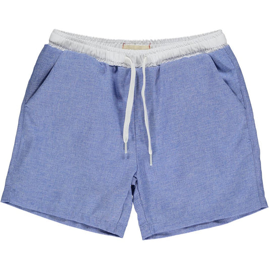 Blue and White Swim Shorts