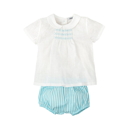 Melodia Baby Boys Cotton Two-Piece Set | Woven Shirt & Shorts Outfit
