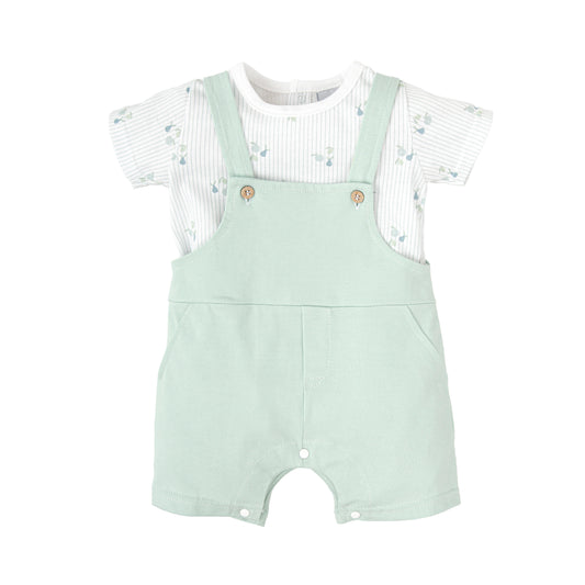 Fantasia Cotton-Knitted T-Shirt & Dungaree Set