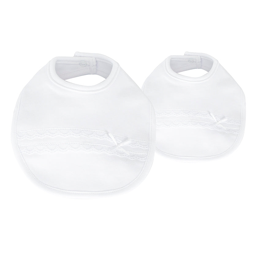 White Lace Baby Bib – Calamaro Baby (Made in Spain)