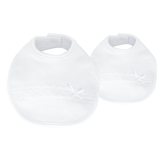 White Lace Baby Bib – Calamaro Baby (Made in Spain)